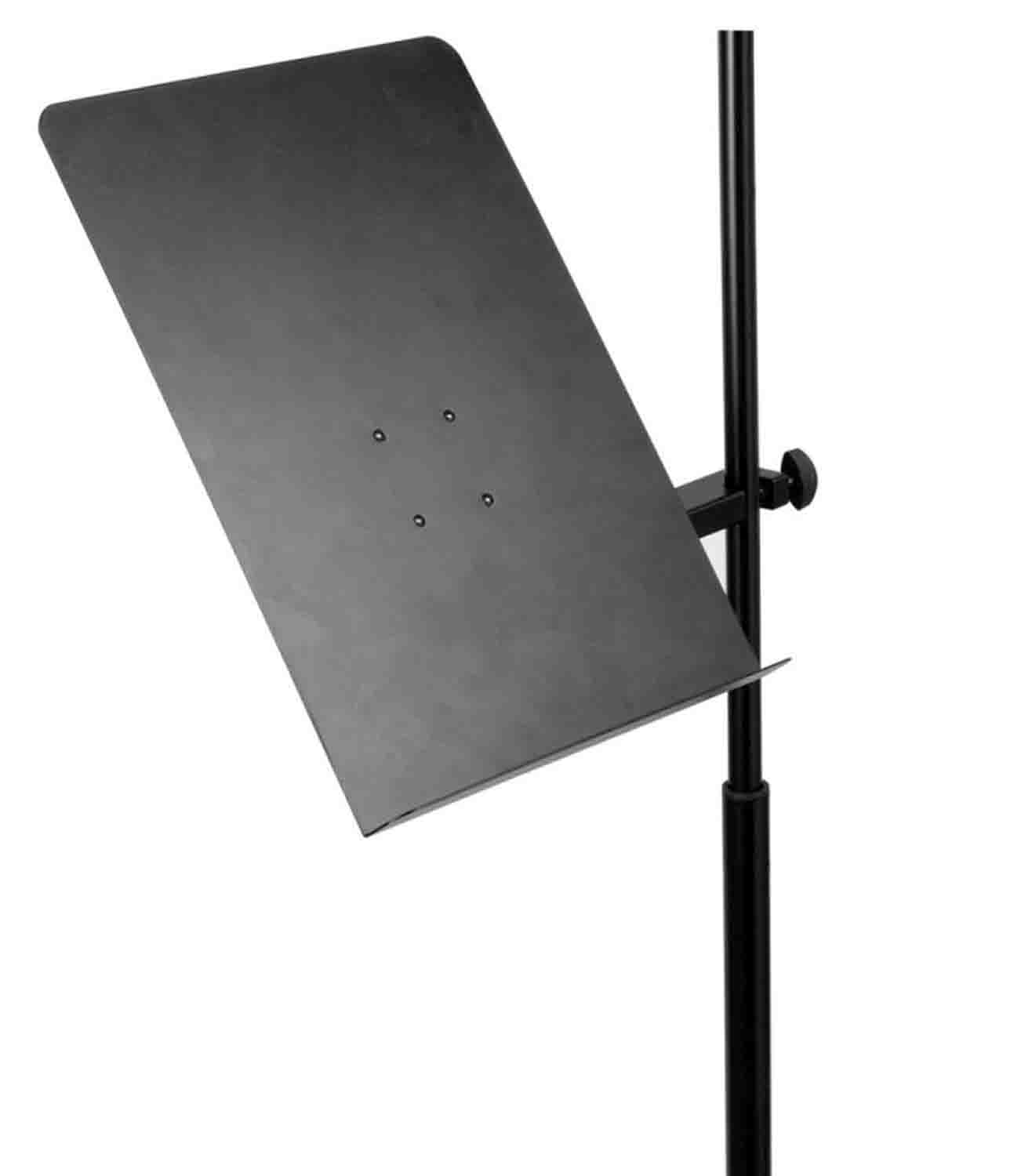 OnStage MSA7011 U-Mount Clamp-On Bookplate - Black - Hollywood DJ