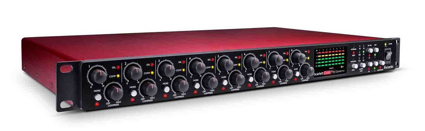 Focusrite SCARLETT-OCTOPRE-DYNA Dynamic Eight Channel Preamp and Interface - Hollywood DJ