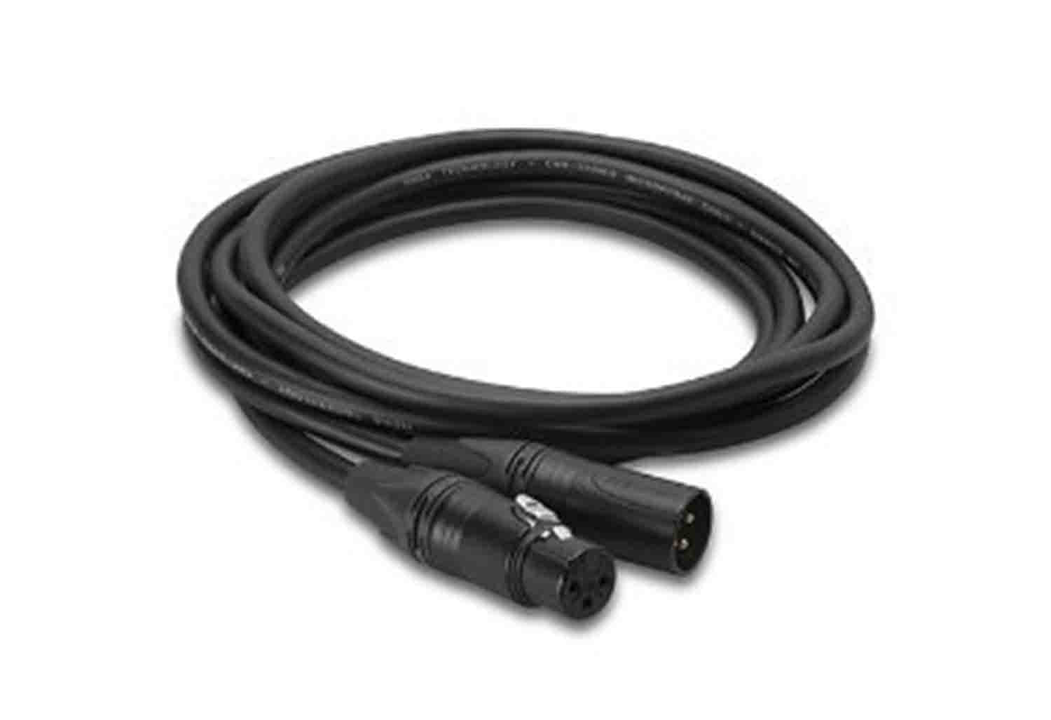 Hosa CMK-015AU, Neutrik XLR3F to XLR3M Edge Microphone Cable - 15 Feet - Hollywood DJ