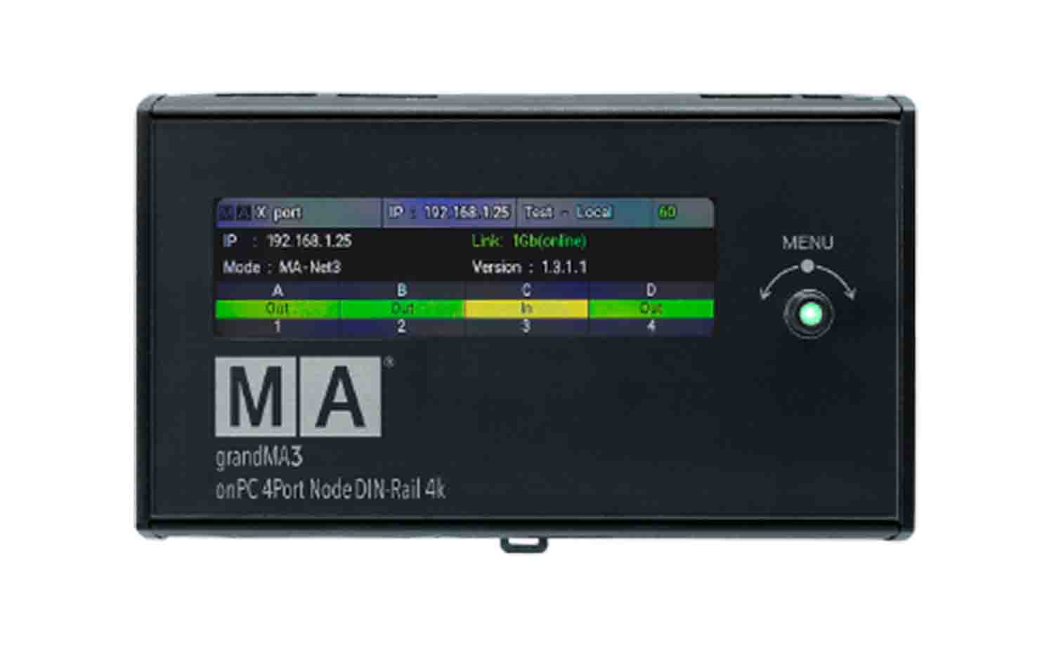 MA Lighting MA4023580 Grandma3 OnPC 4Port Node DIN-Rail 4k - Hollywood DJ