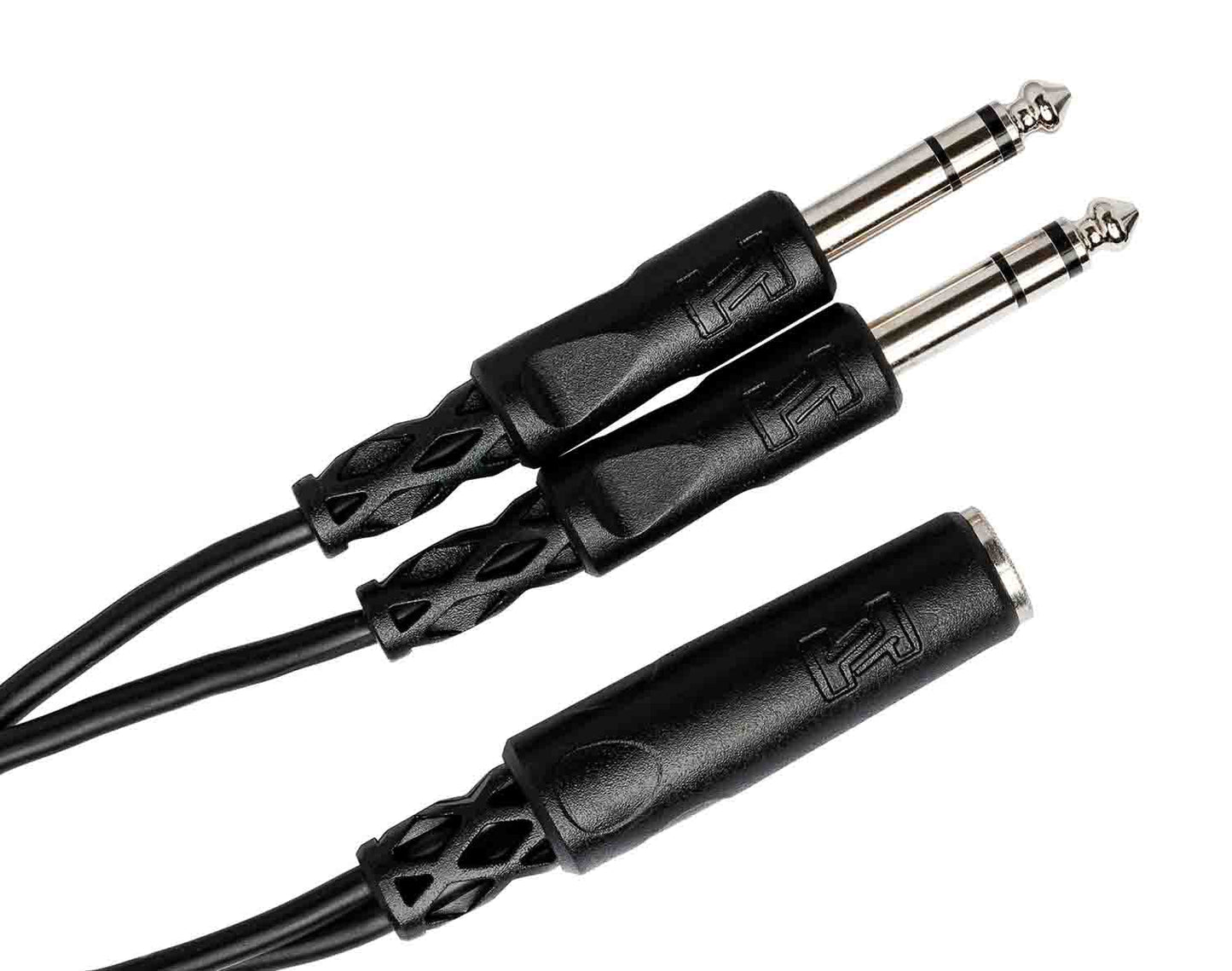 Hosa YPP-308, 1/4" TRS Female to Dual 1/4" TRS Male Y Cable - Hollywood DJ
