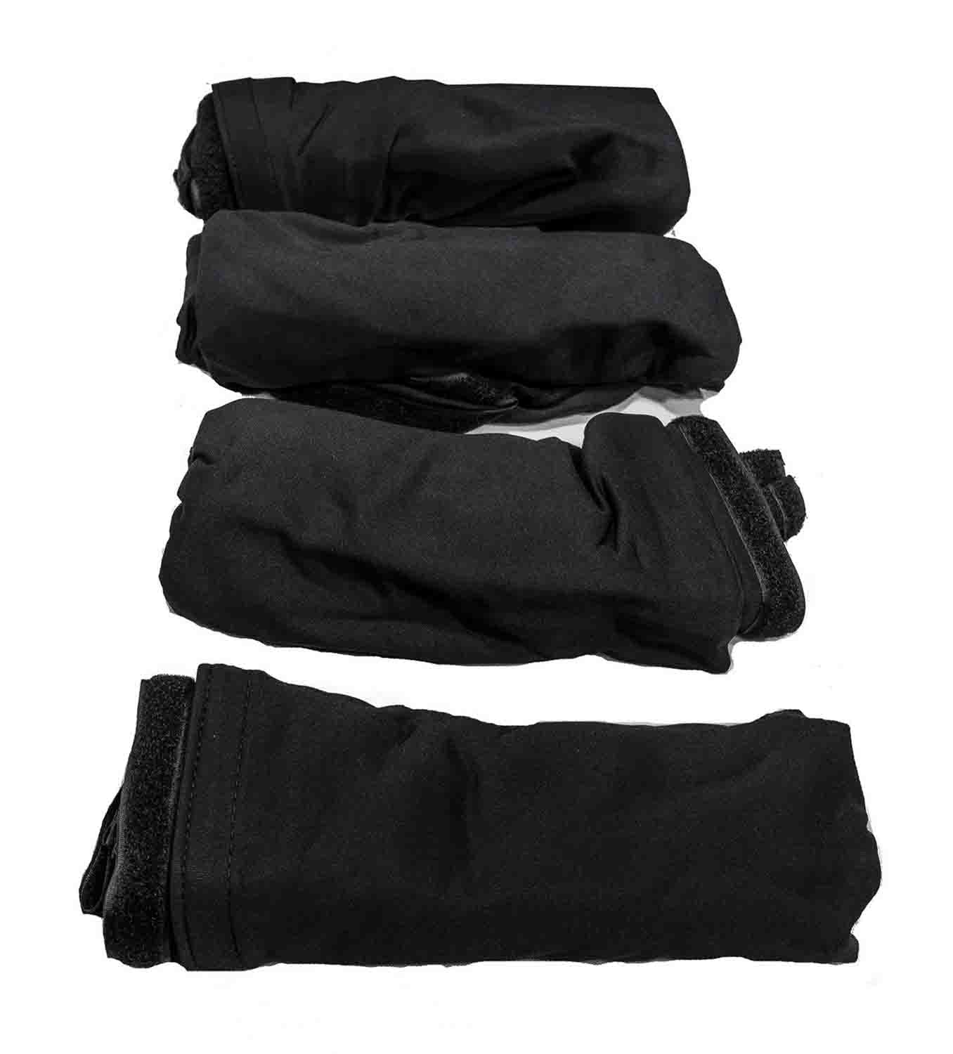 JMAZ JZ5004 Event Booth Replacement Facade Scrims (4-Pack, Black) - Hollywood DJ