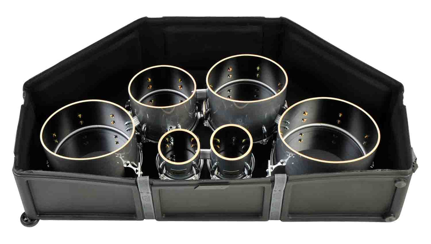 SKB Cases 1SKB-DM0234 Marching Quad and Quint Case with Wheels and Padded Interior - Hollywood DJ