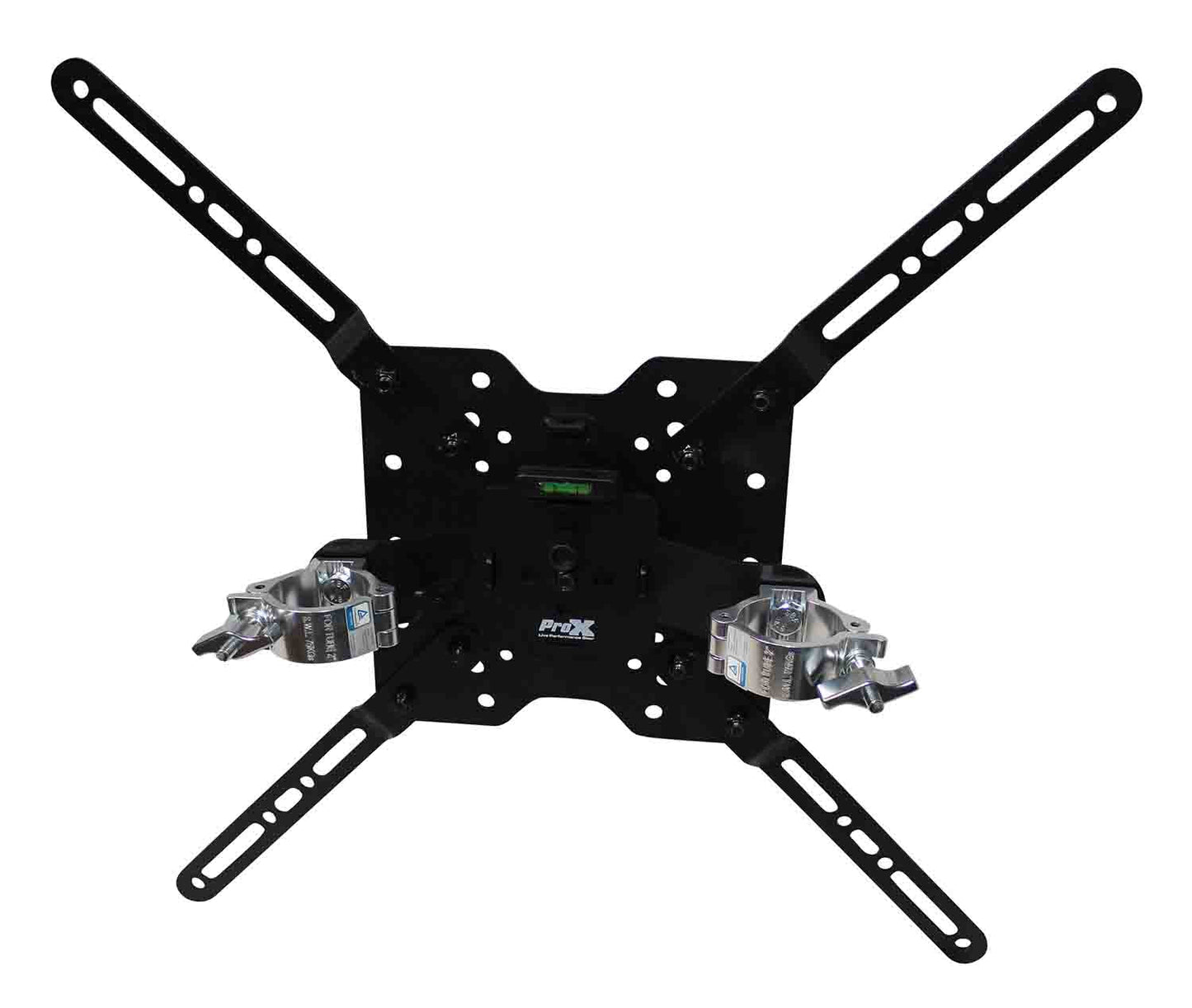 ProX XT-MEDIAMOUNT Universal 32" to 80" TV Bracket Vesa Mount for F34 F32 and 12 Inch Bolt Truss Clamp or Speaker Stands - Hollywood DJ