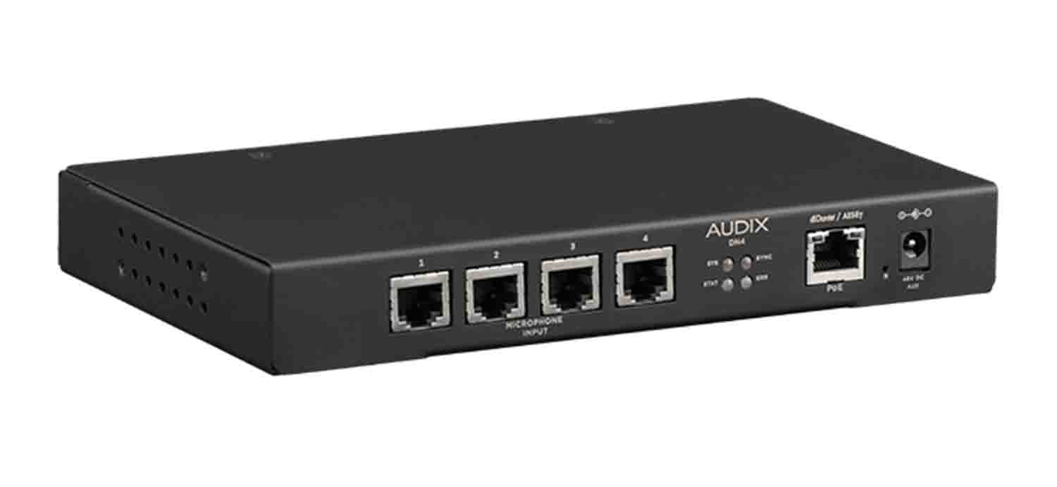 Audix DN4 Dante AES67 Integrated Microphone System Interface - Hollywood DJ