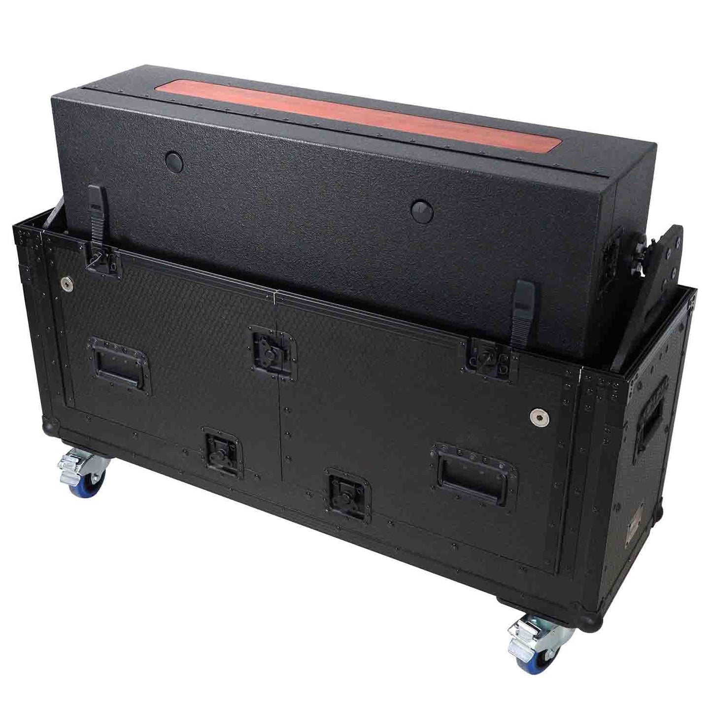 PROX XZF-CDM3K Flip-Ready Easy Retracting Hydraulic Lift Case for Pioneer CDJ-3000 and DJM-900 NXS2 System - Hollywood DJ