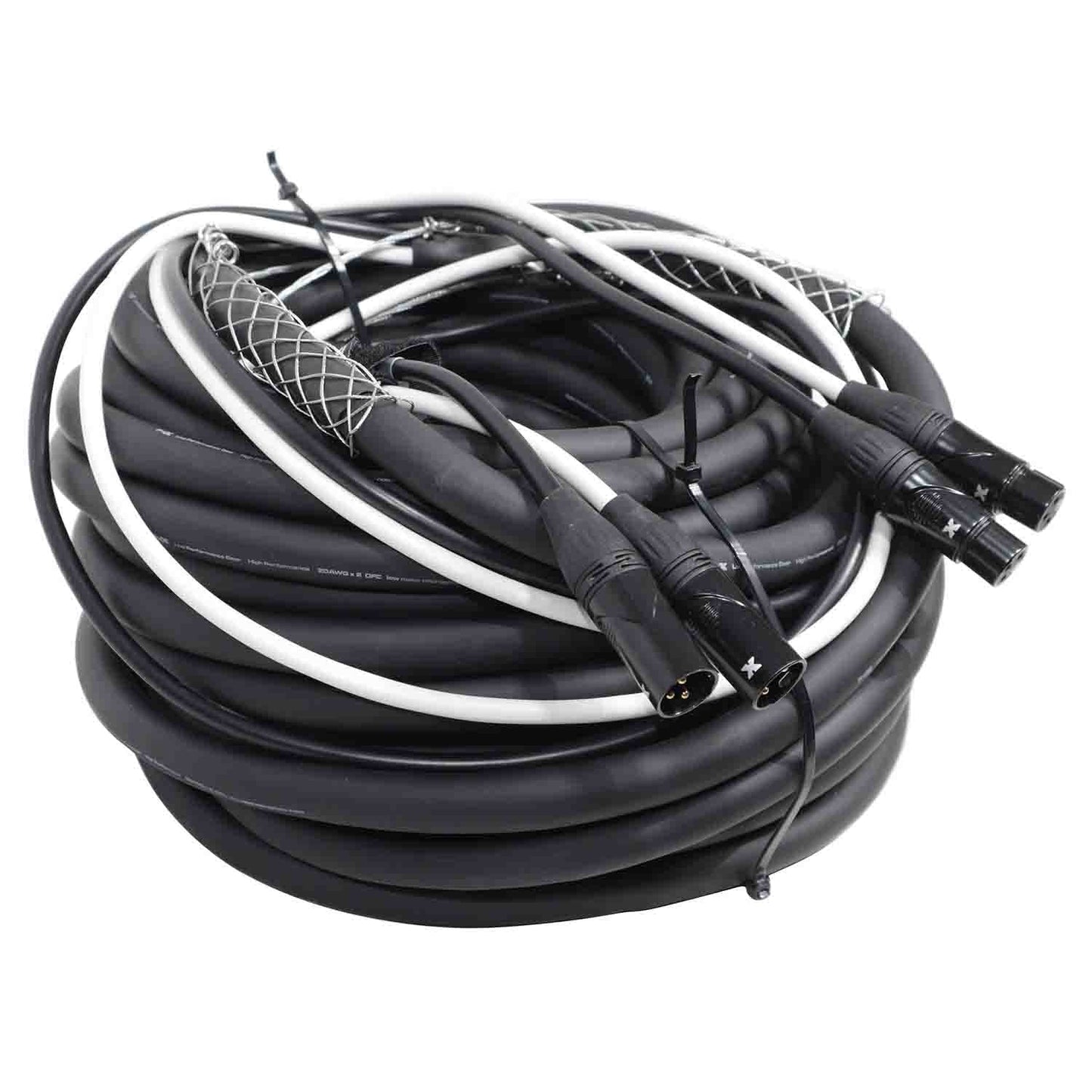 ProX XC-DXLR75 Balanced Dual XLR-M to Dual XLR-F High Performance Audio Cable - 75 Feet - Hollywood DJ
