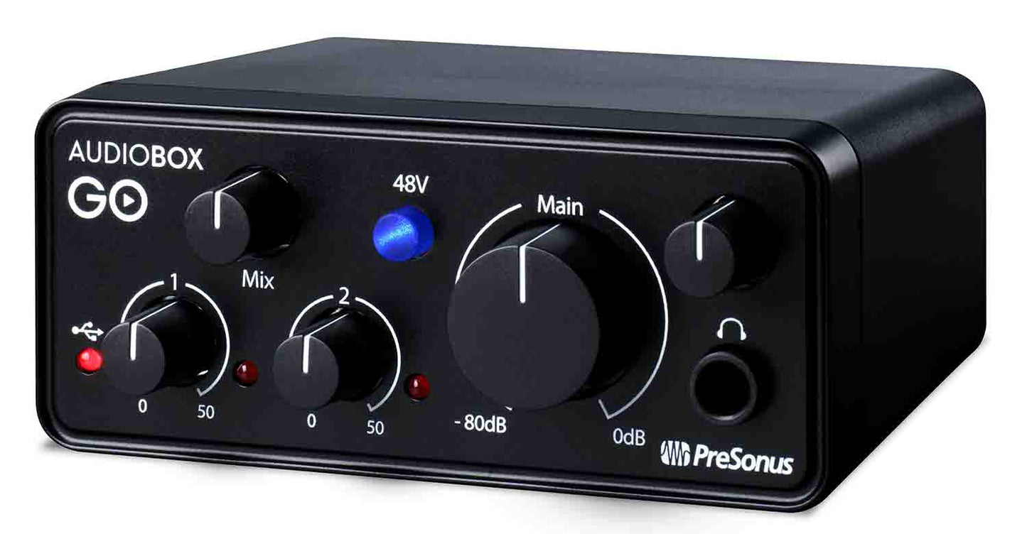 Presonus AUDIOBOX GO Compact 2x2 USB Audio Interface - Hollywood DJ