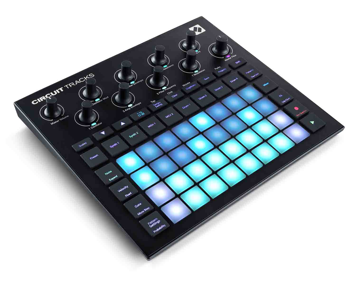Novation CIRCUIT-TRACKS Standalone Groove Box with Synths, Drums, and Sequencer - Hollywood DJ