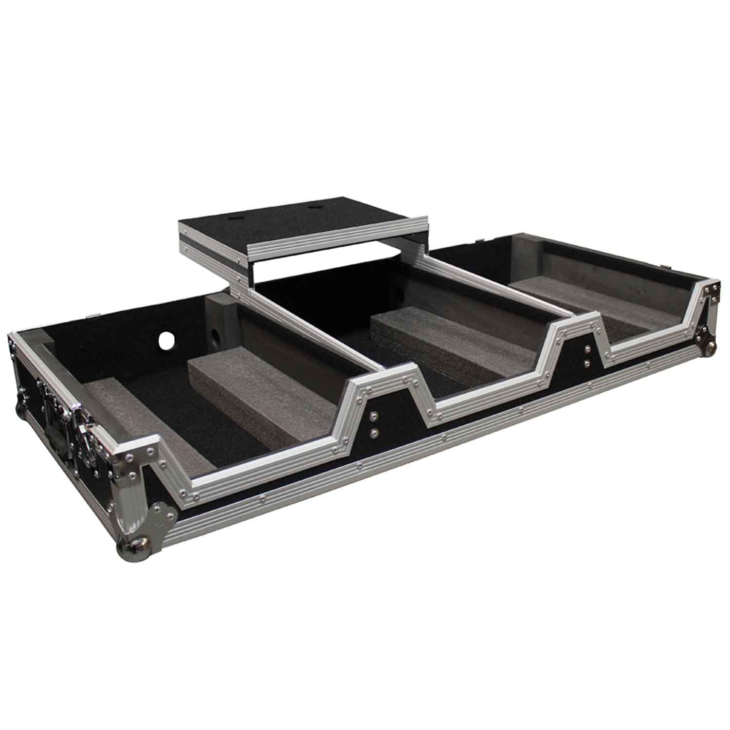 ProX XS-CDiM10WLT, Universal DJ Coffin Case for 10" Mixer & 2 (8.5-9.5") CD Players - Hollywood DJ