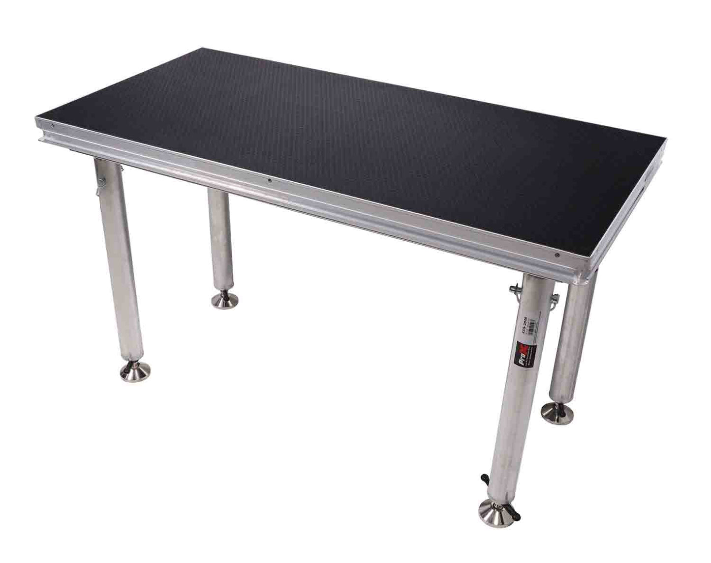 ProX XSQ-2X4 MK2 StageQ MK2 2ft X 4ft Heavy Duty Platform with 28 to 48 Inch Height Legs - Hollywood DJ