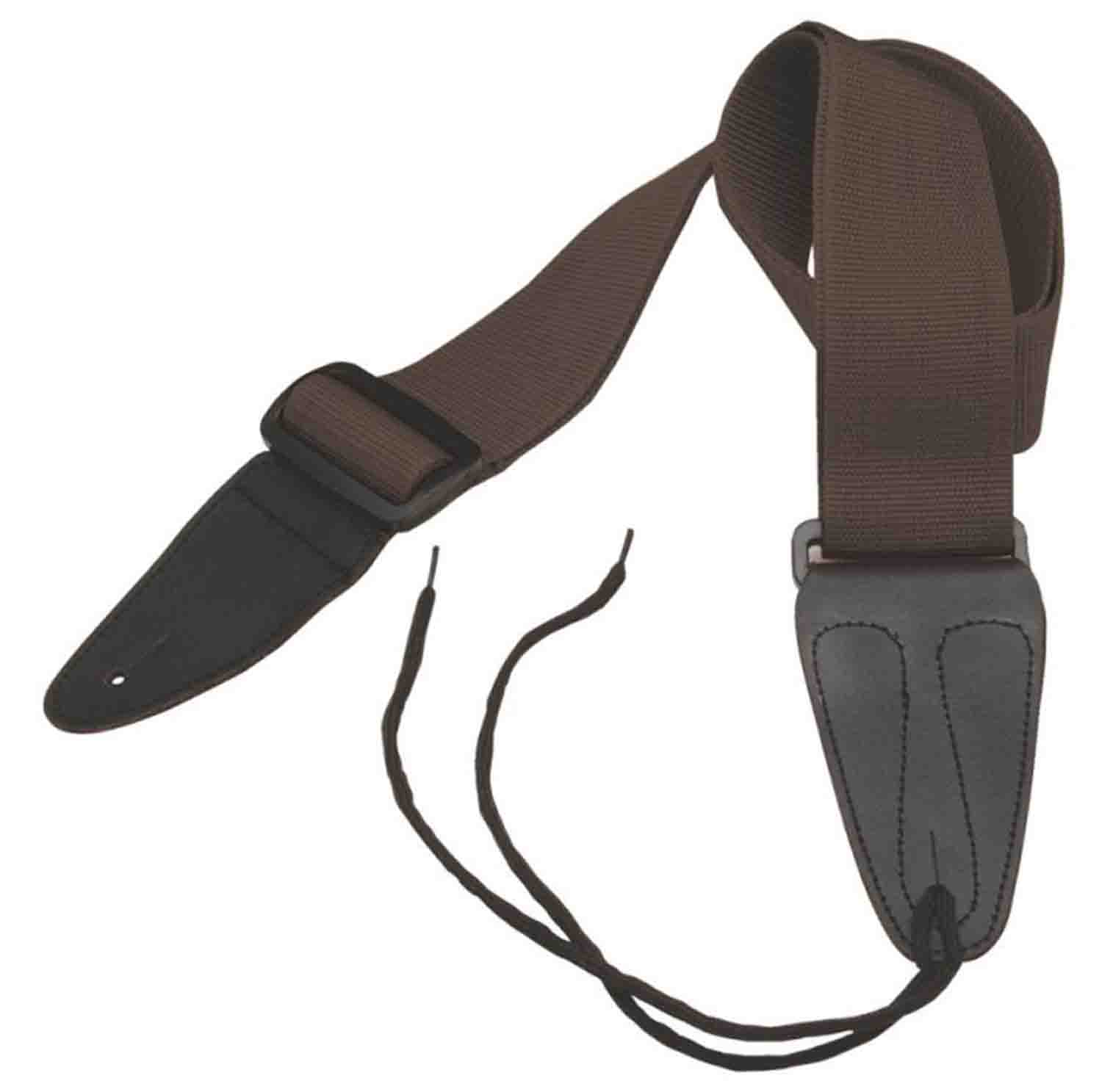 On Stage GSA10BR Guitar Strap with Leather Ends - Hollywood DJ