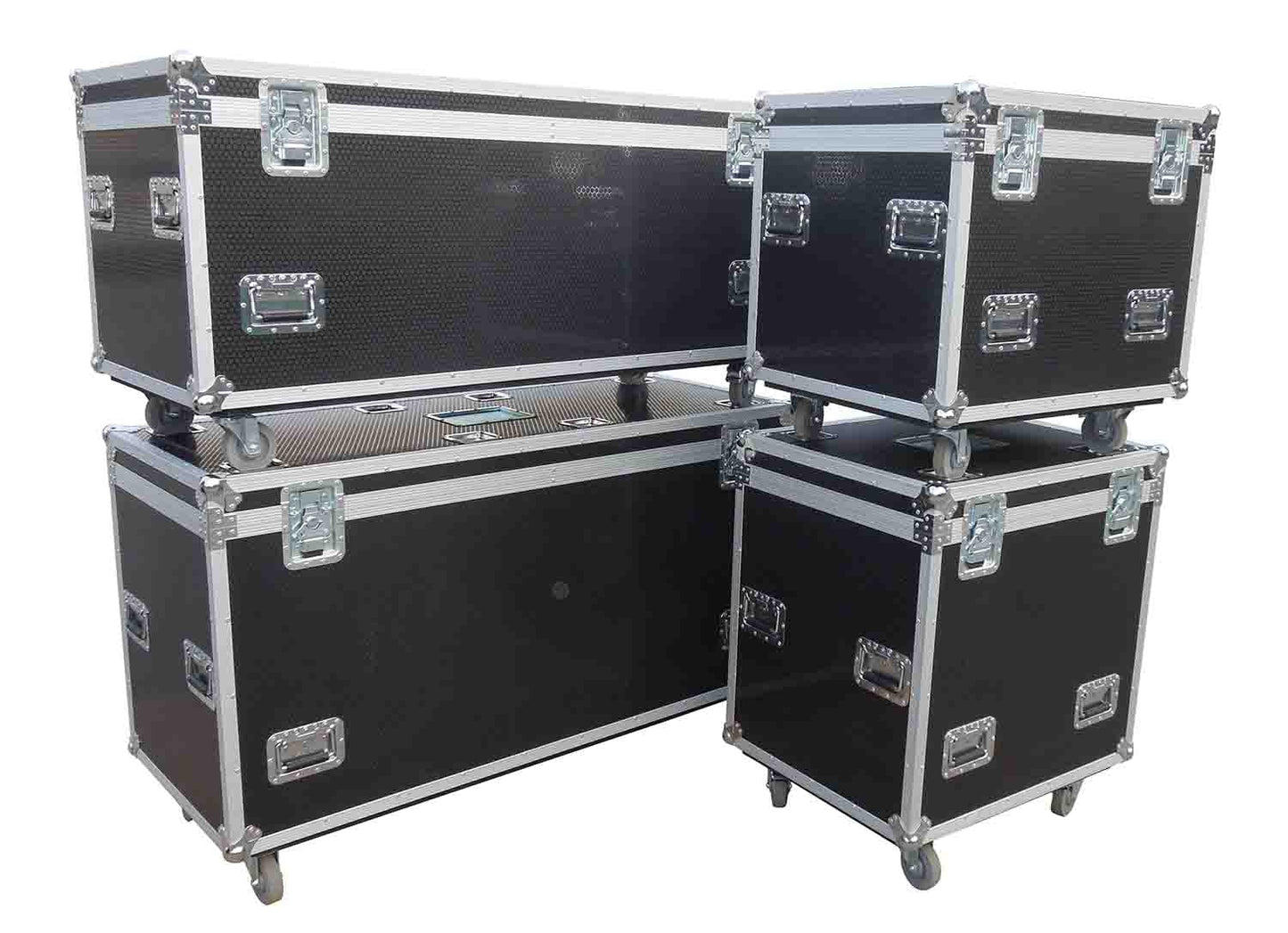 PROX XS-UTL246036W MK2 Heavy-Duty Truck Pack Utility Flight Case W-Divider and Tray Kit, W-4" Casters, 1/2 Inch Plywood - Hollywood DJ