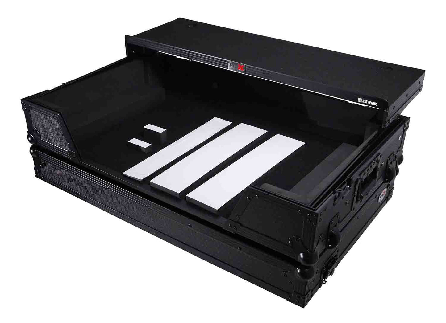 ProX XS-XDJXZ SZ WLTBL Flight Case for Pioneer XDJ-XZ DDJ-SZ2 Digital Controller with Laptop Shelf and Wheels - Black - Hollywood DJ