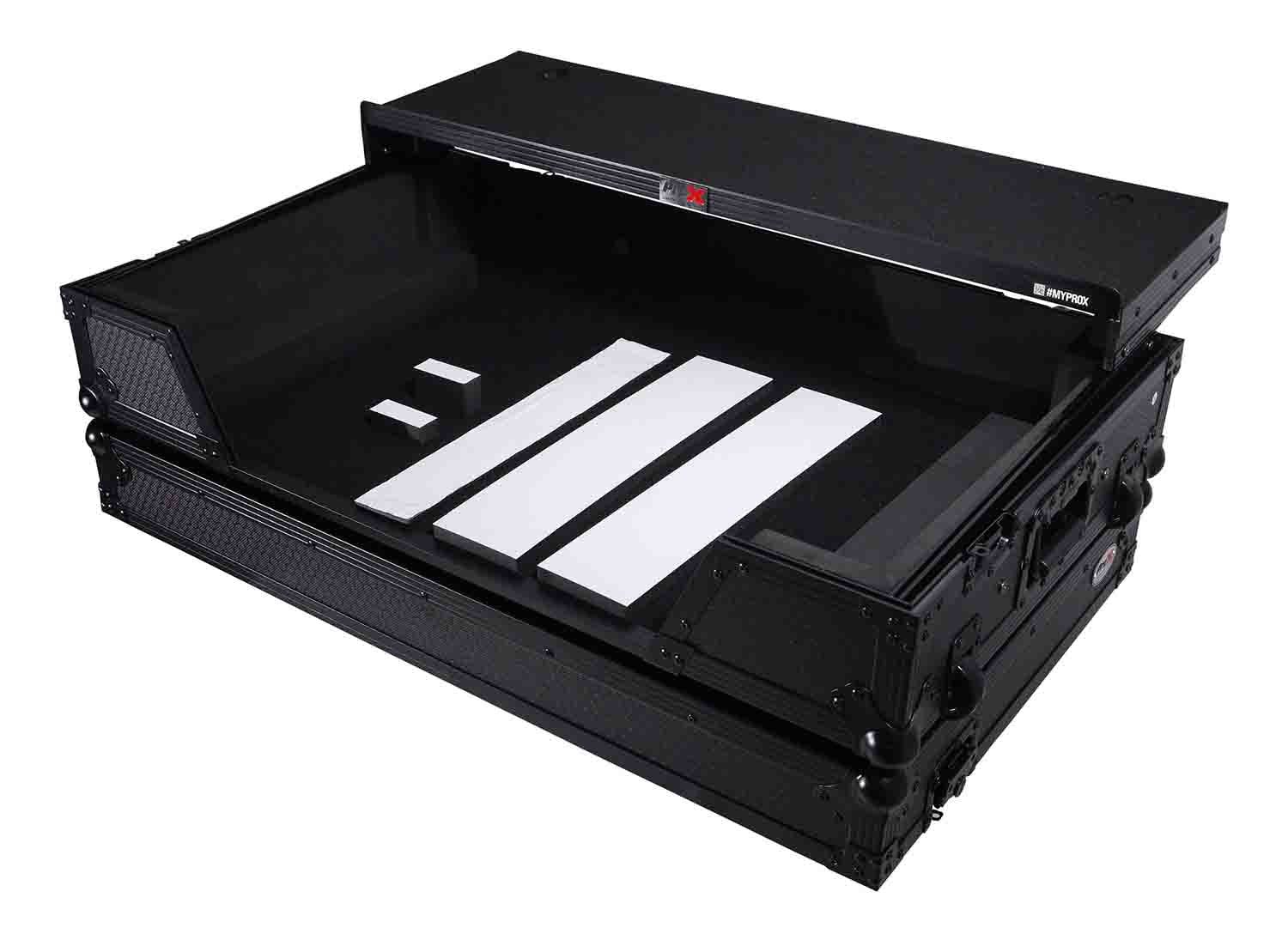 ProX XS-XDJXZ SZ WLTBL Flight Case for Pioneer XDJ-XZ DDJ-SZ2 Digital Controller with Laptop Shelf and Wheels - Black - Hollywood DJ