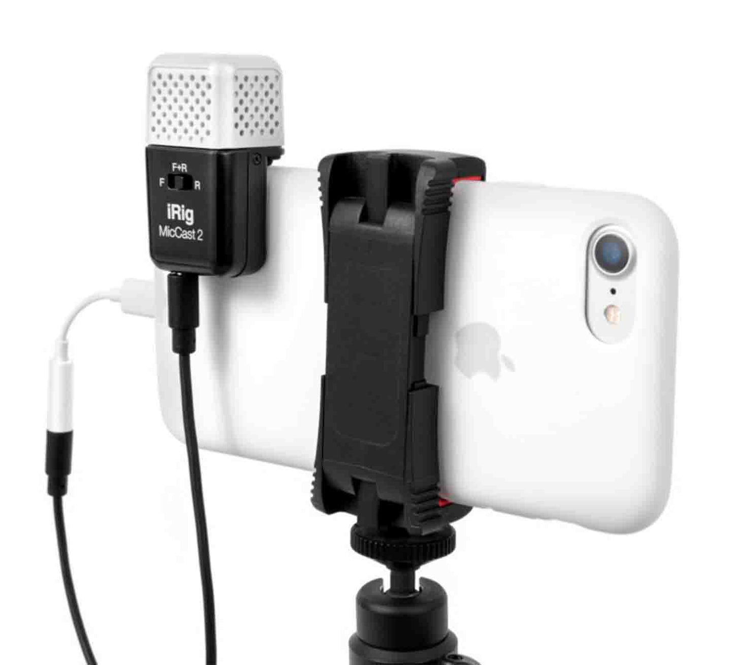 IK Multimedia iRig Mic Cast 2 Podcasting Voice Recording Microphone for Smartphones and Tablets - Hollywood DJ