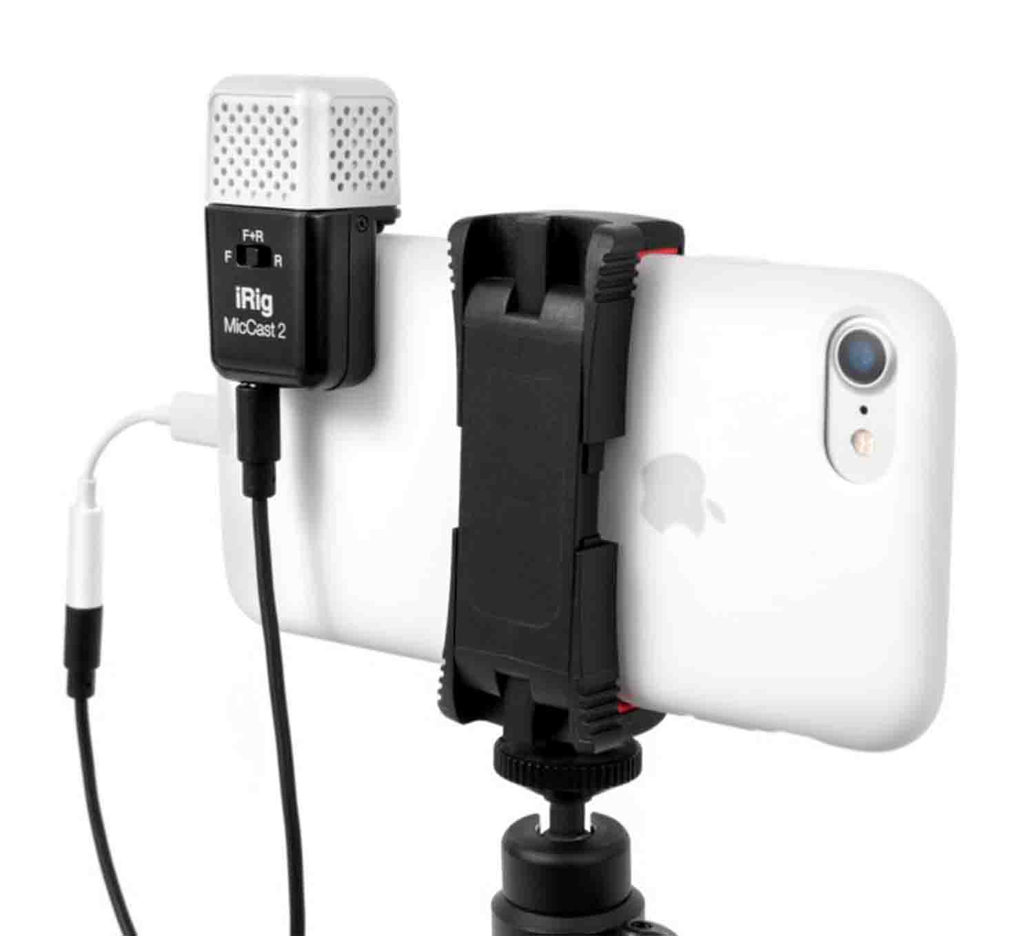 IK Multimedia iRig Mic Cast 2 Podcasting Voice Recording Microphone for Smartphones and Tablets - Hollywood DJ