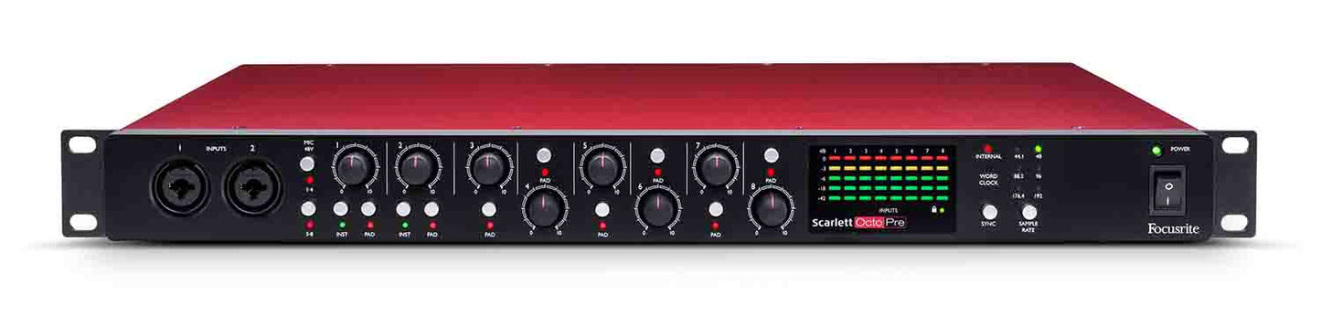 Focusrite Scarlett OctoPre Dynamic 8-Channel Preamp and Interface - Hollywood DJ