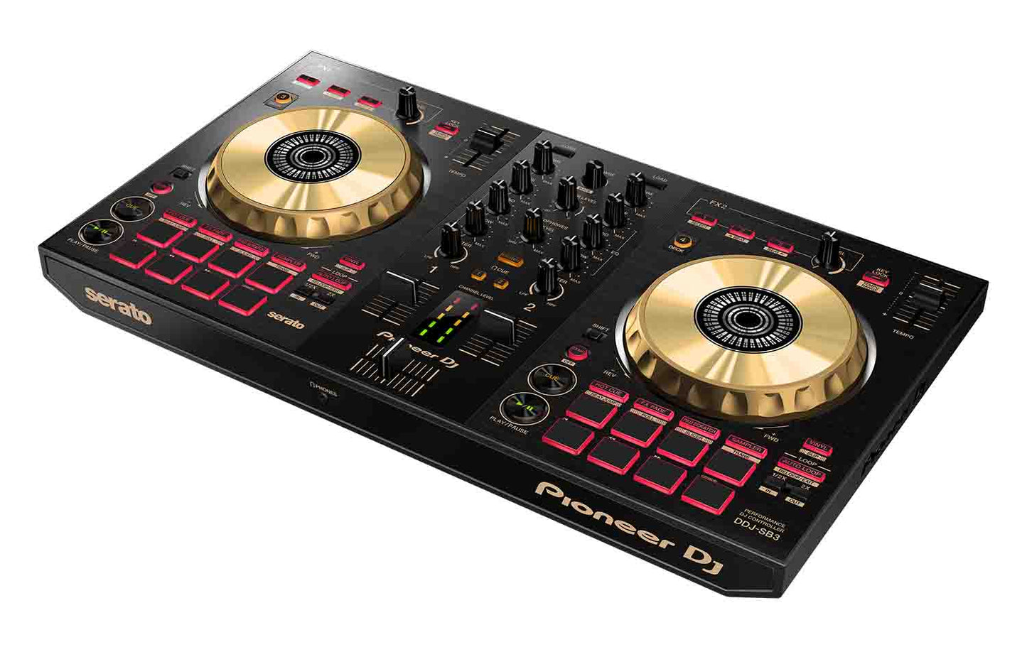 B-Stock: Pioneer DJ DDJ-SB3-N 2-Channel DJ Controller for Serato DJ Lite (Gold on Black) - Hollywood DJ
