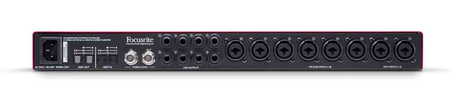 Focusrite SCARLETT-OCTOPRE-DYNA Dynamic Eight Channel Preamp and Interface - Hollywood DJ