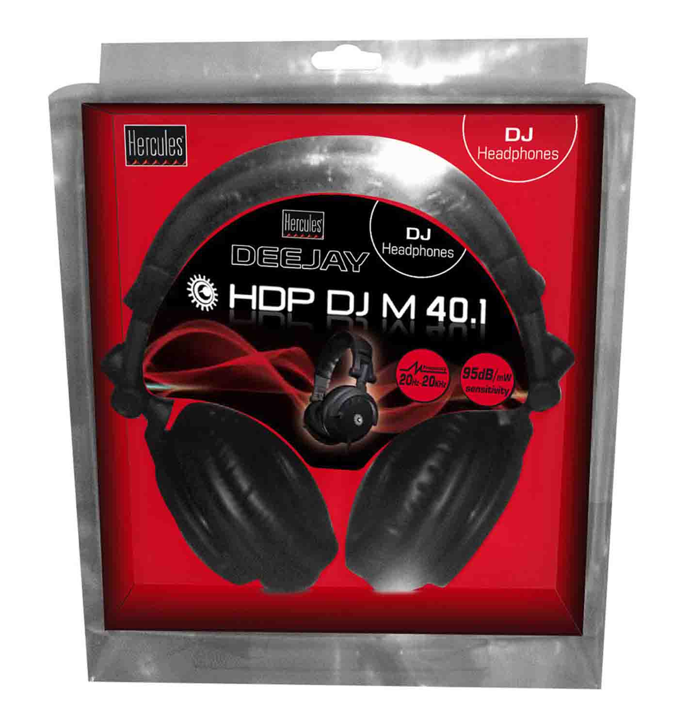 Hercules HDP-DJ-M40.1 , Adjustable Closed Back Headphones (Matte Black) - Hollywood DJ