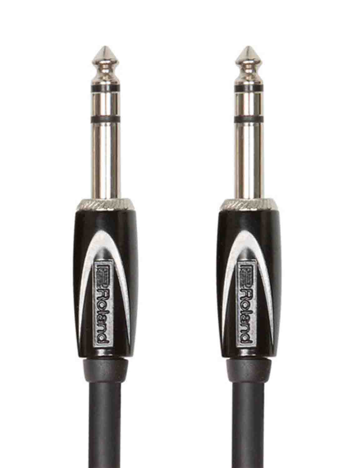 Roland RCC-10-TRTR, Black Series 1/4" TRS to 1/4" TRS Cable (10') - Hollywood DJ