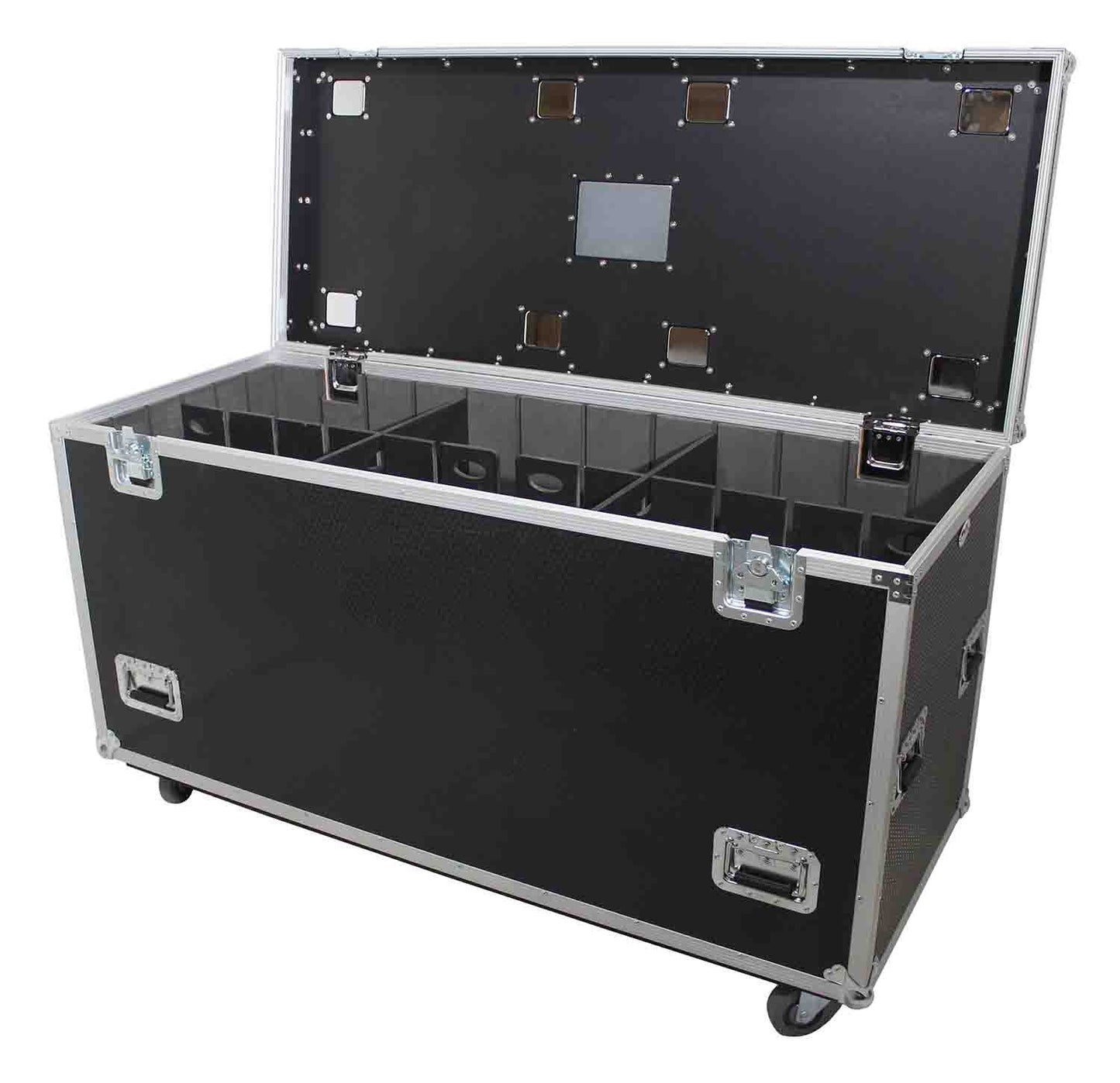PROX XS-UTL246036W MK2 Heavy-Duty Truck Pack Utility Flight Case W-Divider and Tray Kit, W-4" Casters, 1/2 Inch Plywood - Hollywood DJ