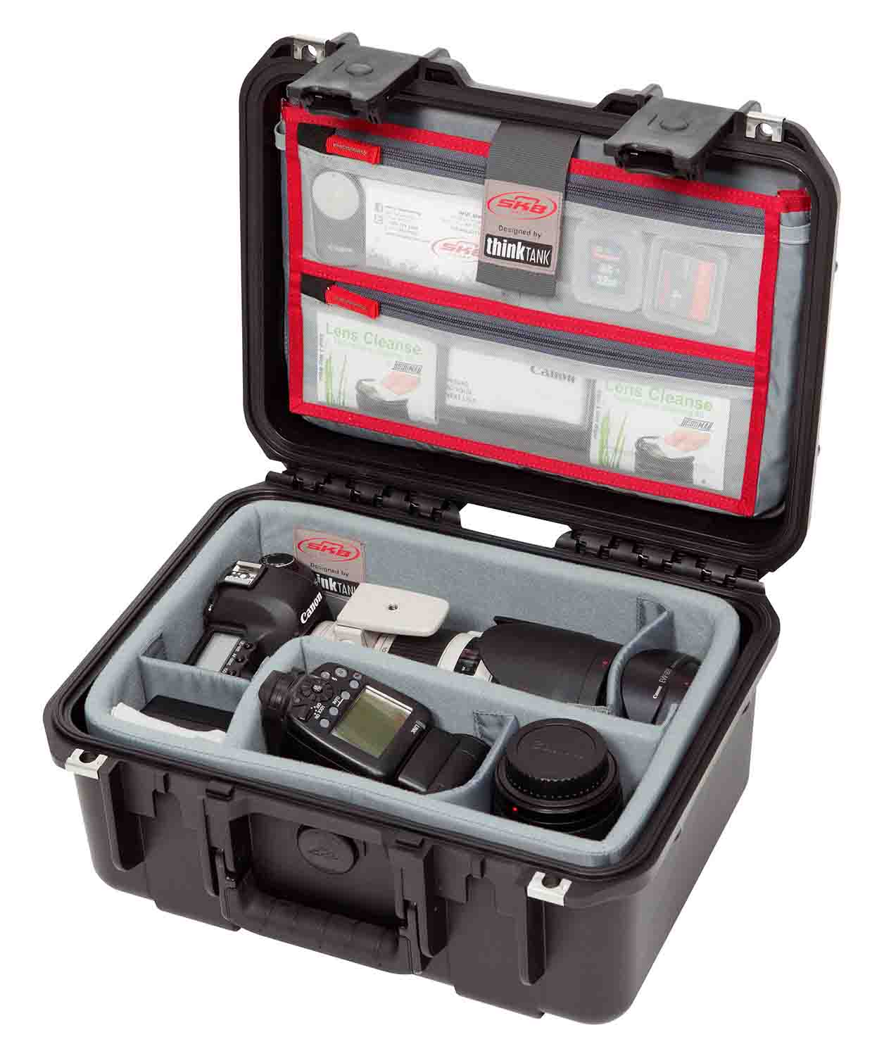 SKB Cases 3i-1309-6DL Case with Think Tank Photo Dividers and Lid Organizer - Black - Hollywood DJ