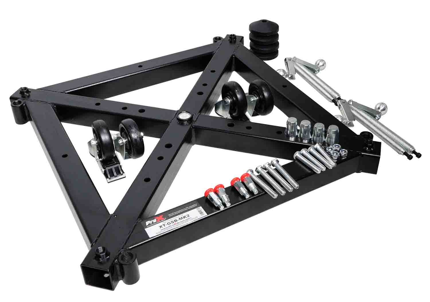 PROX XT-GSB MK3 Universal Vertical Tower Truss Ground Support Base on Wheels with Leveling Jacks for F34, F44 and 12" Bolt truss - Hollywood DJ