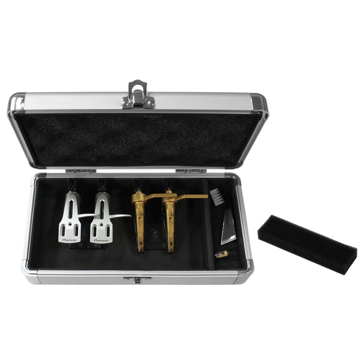 B-Stock: Odyssey KCC4PR2SD KROM Series Silver Diamond PRO2 Case For Four Turntable Needle Cartridges - Hollywood DJ