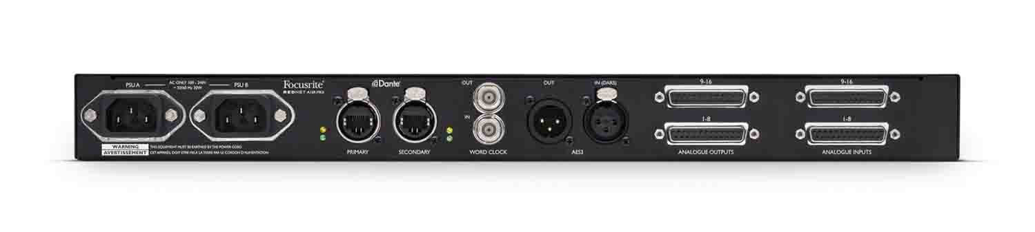 Focusrite Pro RedNet A16R MkII Rackmount 16x16 Dante Analog Audio Interface - Hollywood DJ