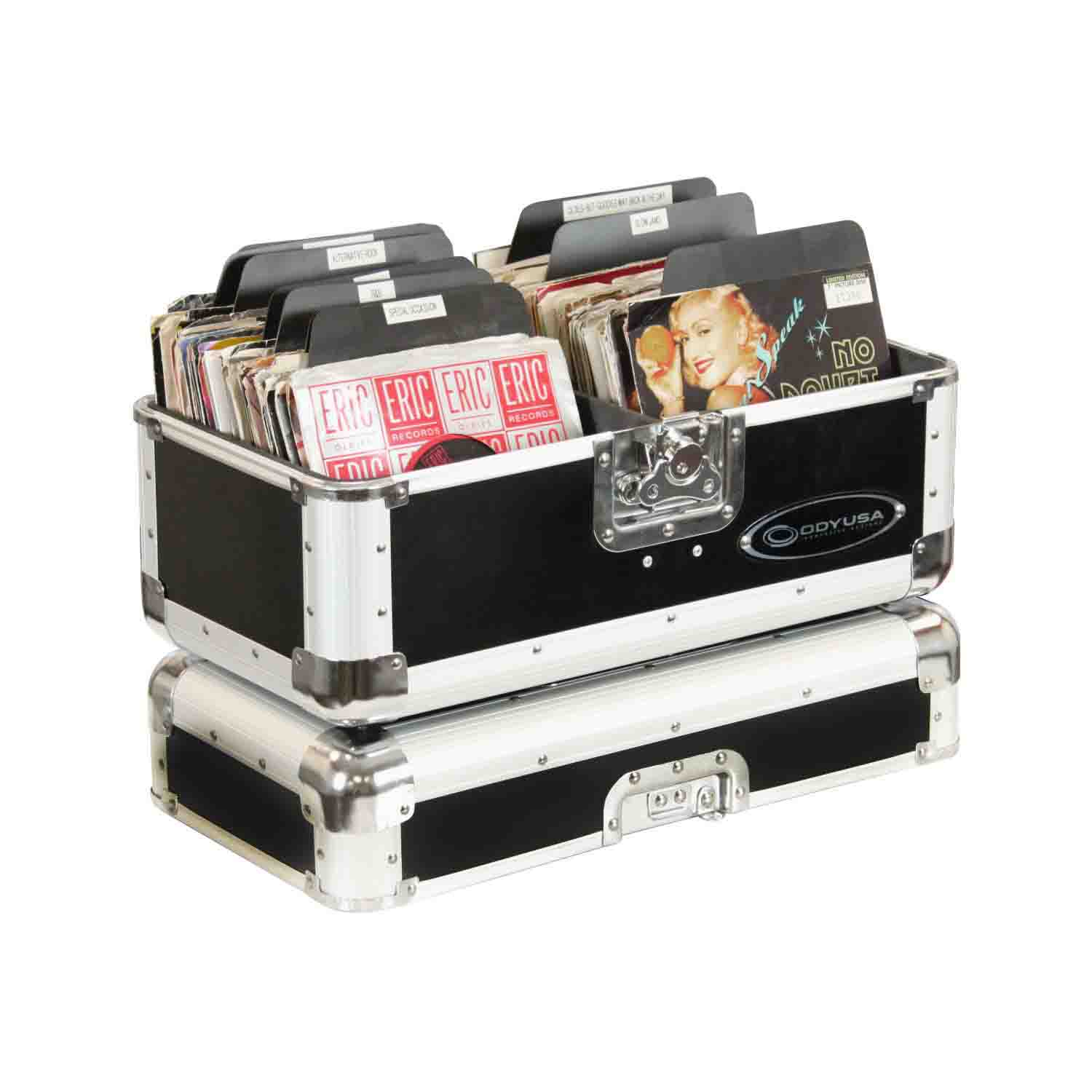 B-Stock: Odyssey K45120BLK, KROM Series Utility Case for 120 7" Vinyl Records - Black - Hollywood DJ