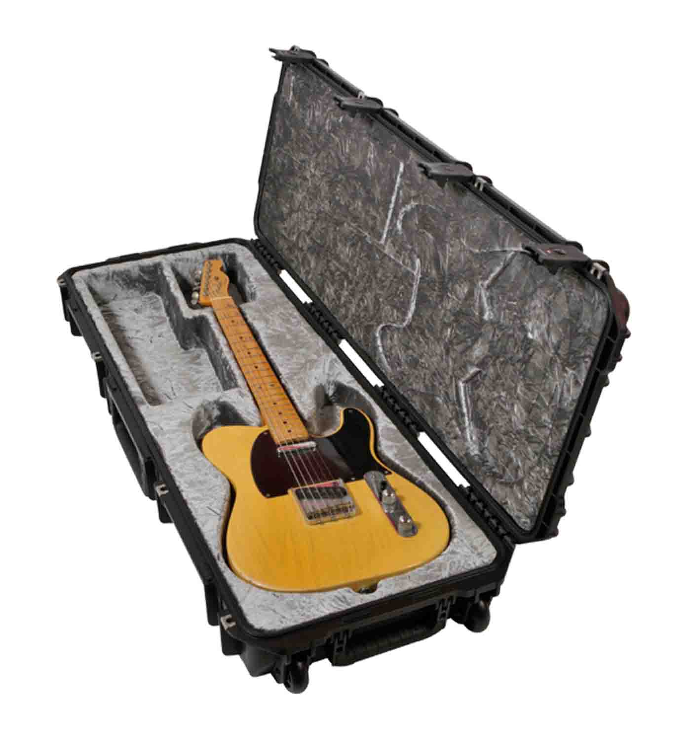 SKB Cases 3i-4214-66 iSeries Waterproof Strat/Tele Flight Case - TSA Latches with Wheels - Hollywood DJ