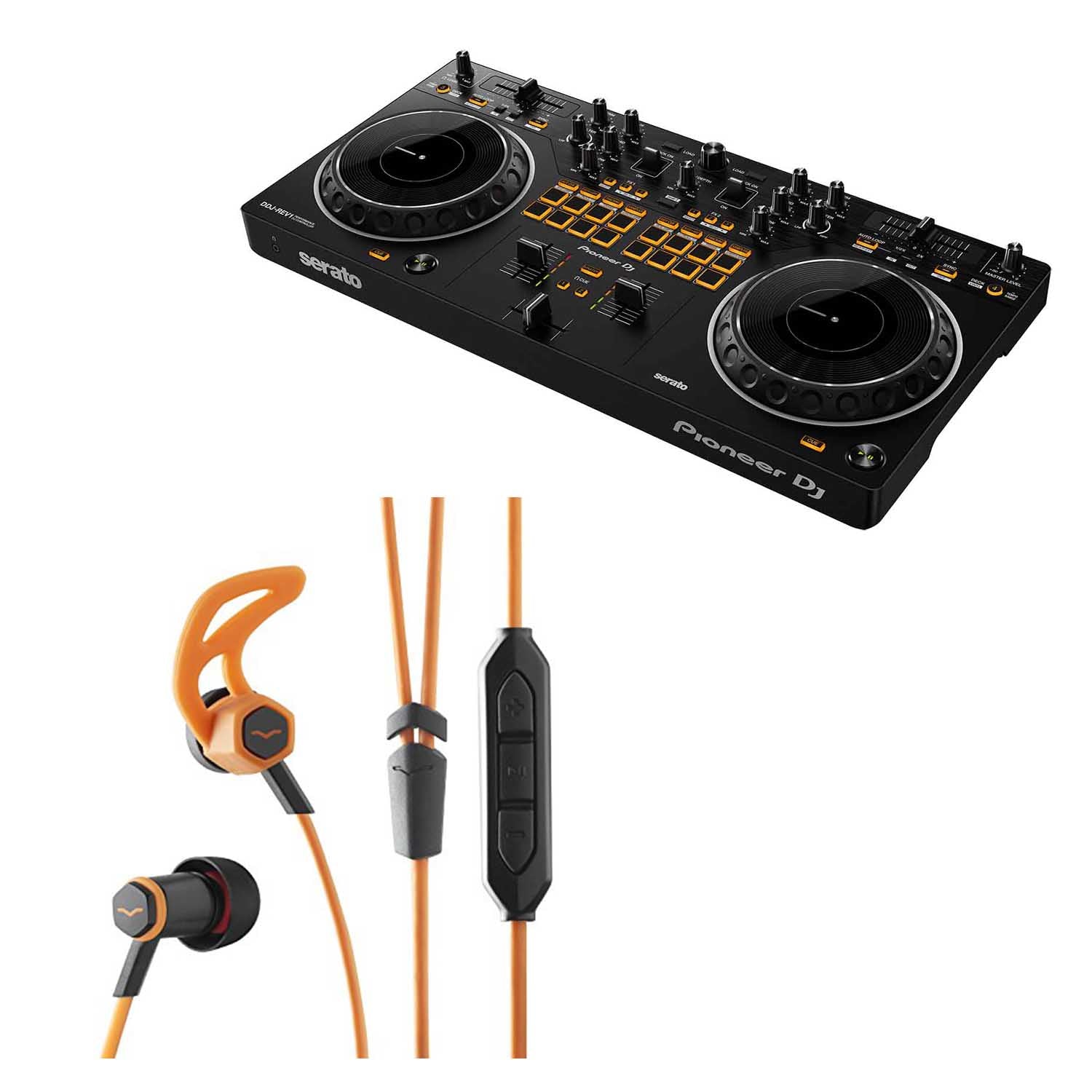 Pioneer Rev1 DJ Controller Package w/Roland Pro Earphones - Hollywood DJ