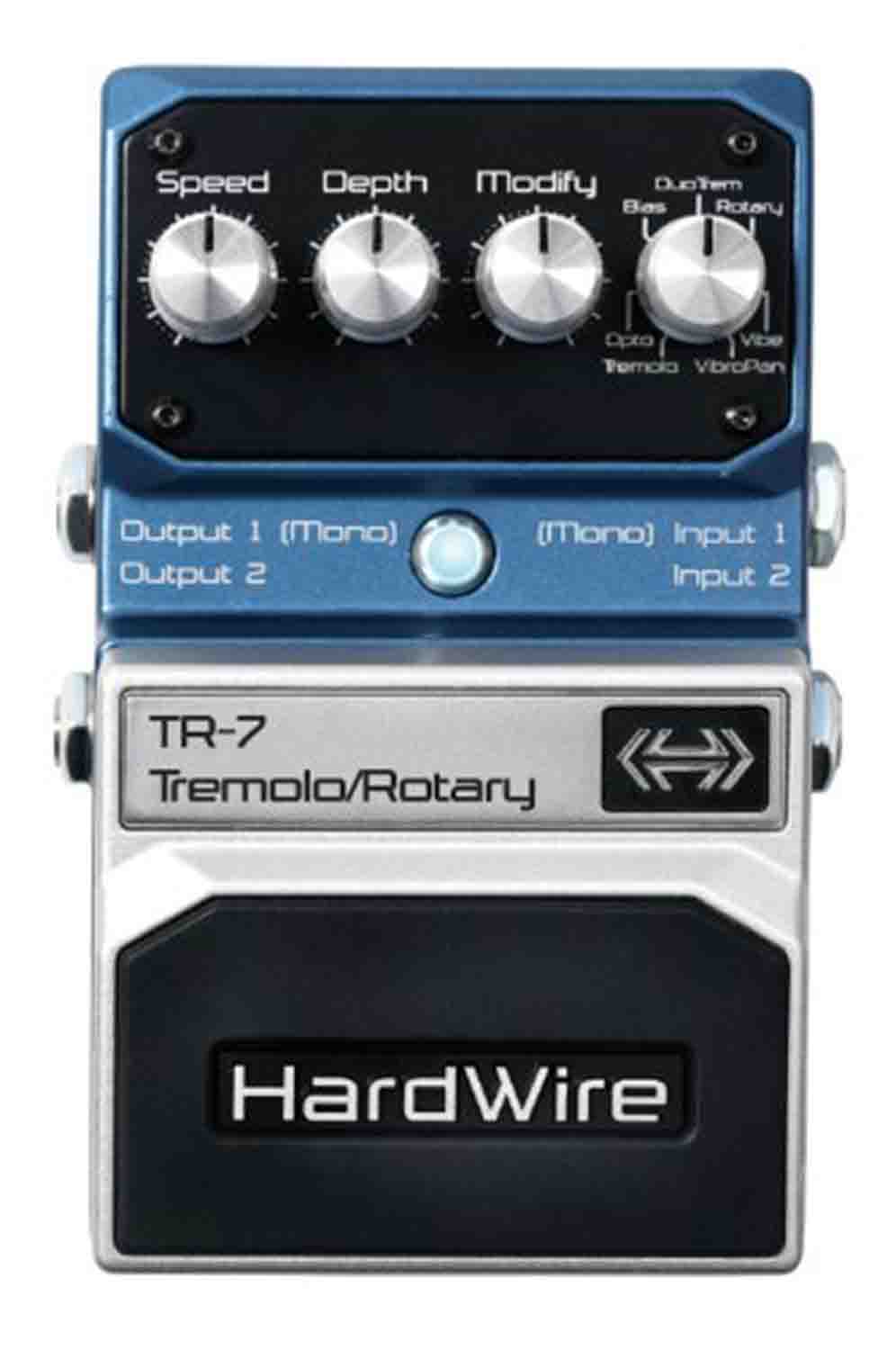 Digitech TR-7 Hardwire Stompbox Stereo Tremelo and Rotary Pedal with True Bypass - Hollywood DJ