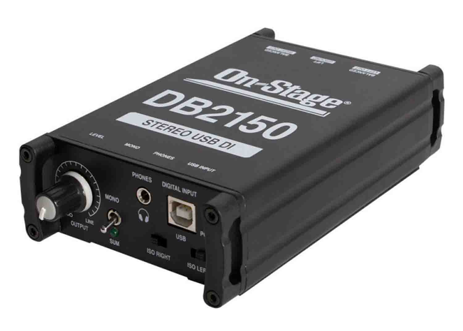 Onstage DB2150 Passive USB DI Box - Black - Hollywood DJ