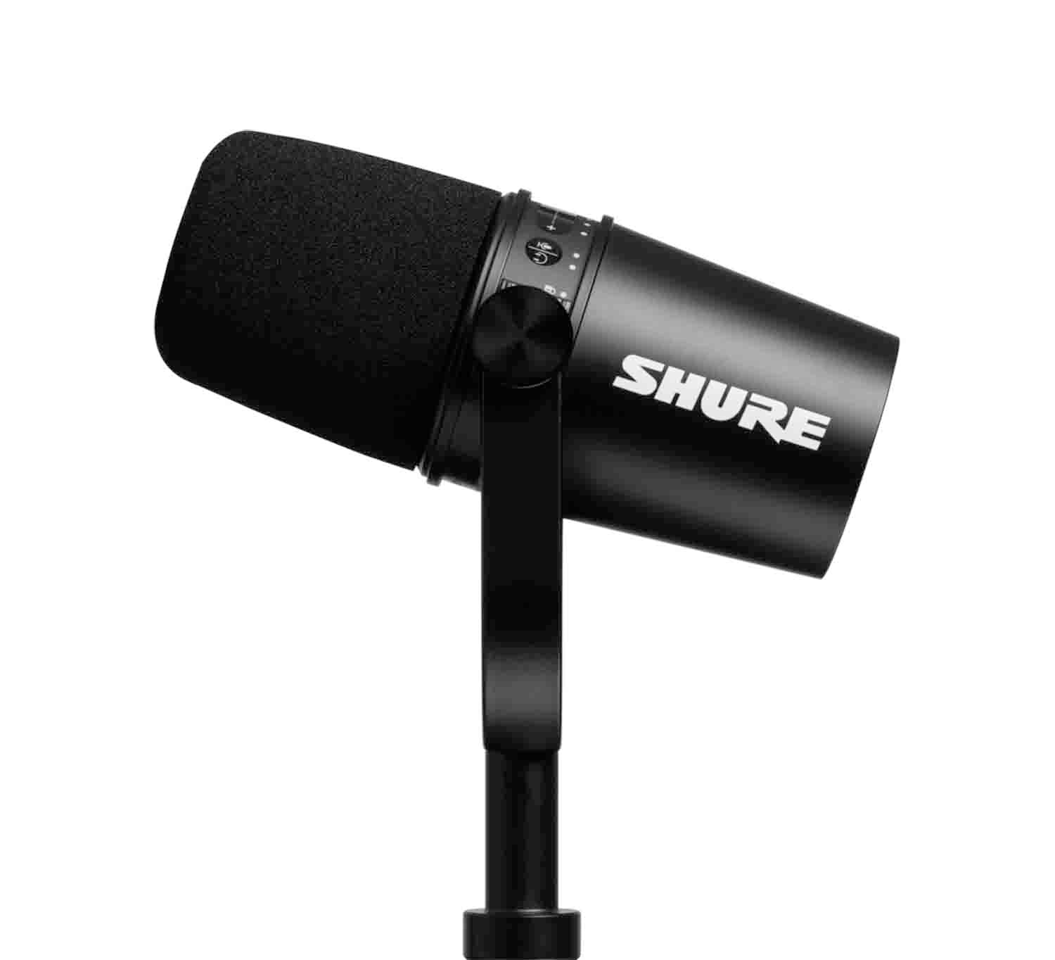Podcast Dual MV7-K Pro Bundle with Mackie Onyx8 USB Recording Mixer and Sierra Desktop Boom Stand - Hollywood DJ
