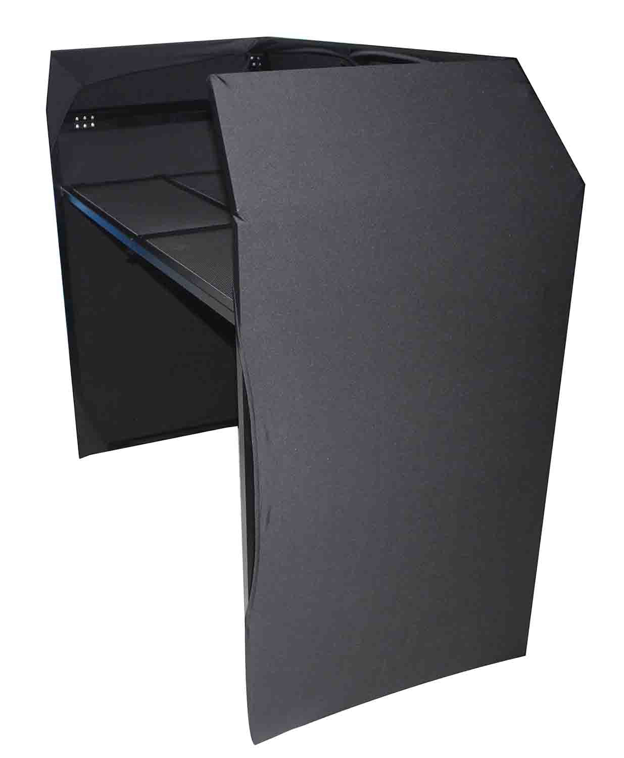 ProX XF-MESA-MK2 DJ Facade Table Station with White & Black Scrims and Padded Carry Bag - Hollywood DJ