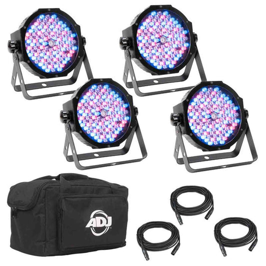 ADJ Lighting MEGA FLAT PAK PLUS 4x Mega Par Profile Plus LED Wash Fixtures - Hollywood DJ