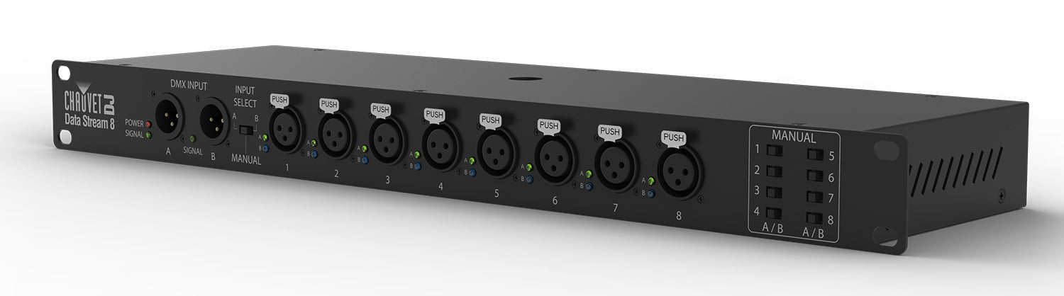 B- Stock: Chauvet DJ DATA STREAM 8, Dual Input 8 Output Flexible DMX Splitter - Hollywood DJ