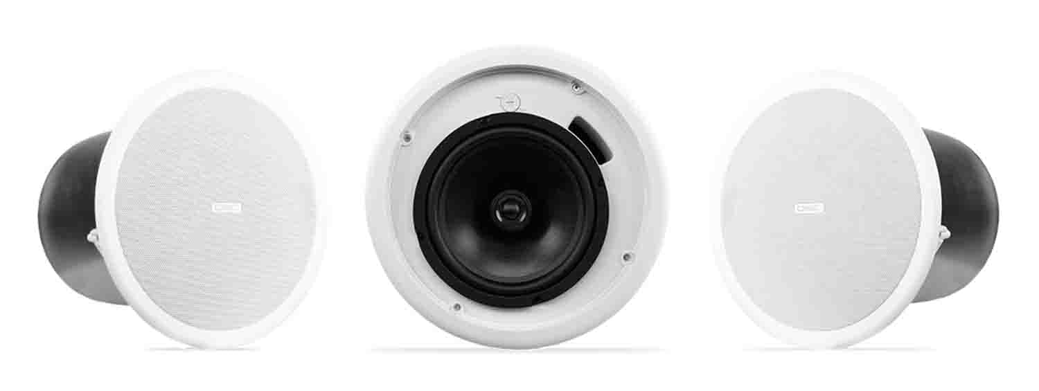 QSC AC-C8T Acoustic Coverage Series 8 Inch 2-Way 80W Ceiling Loudspeaker - White - Hollywood DJ