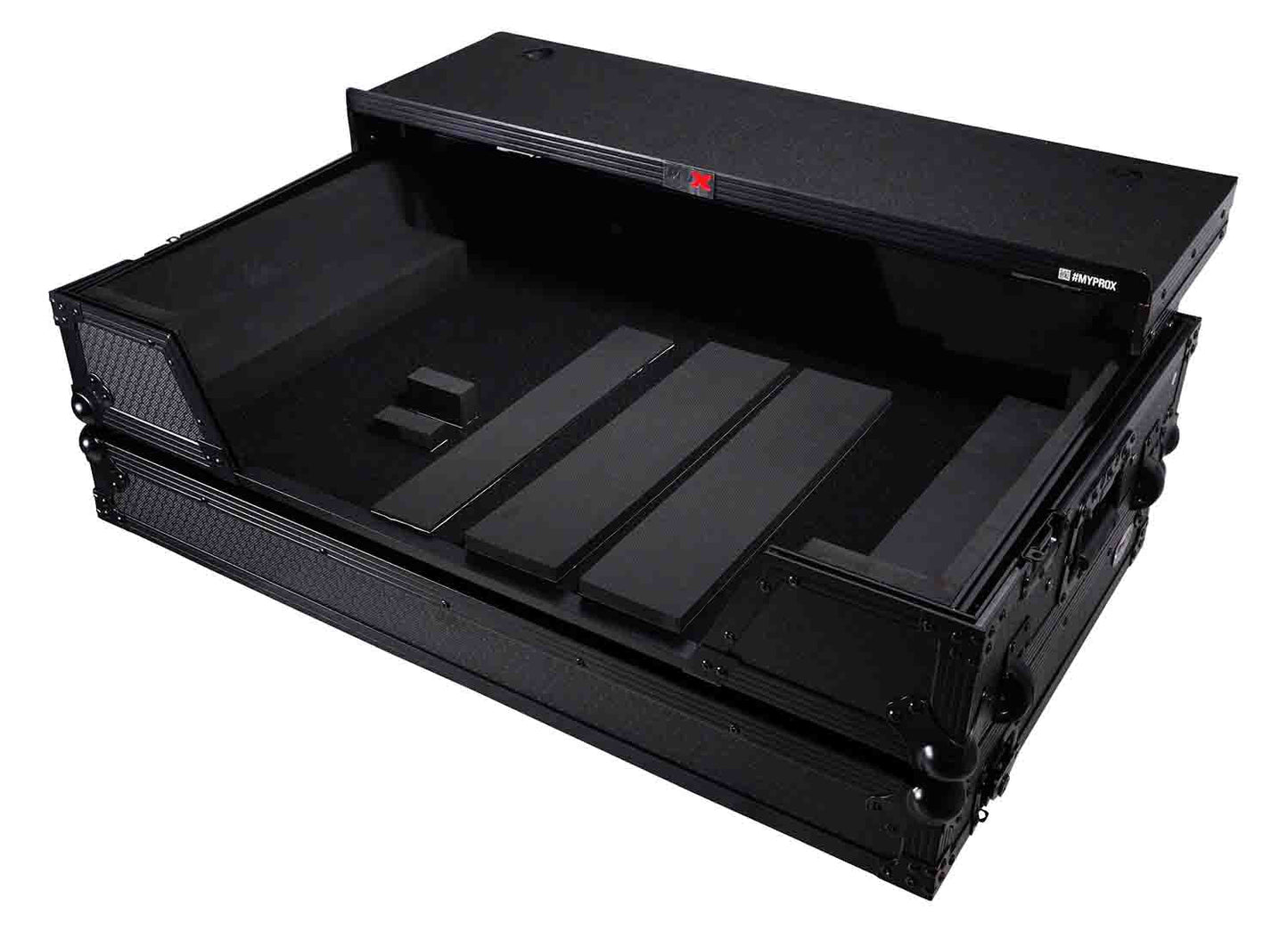 ProX XS-XDJXZ SZ WLTBL Flight Case for Pioneer XDJ-XZ DDJ-SZ2 Digital Controller with Laptop Shelf and Wheels - Black - Hollywood DJ