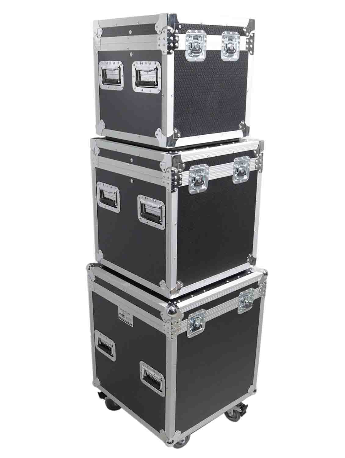ProX XS-UTL49 PKG3, ATA Style Road Cases Large, Medium and Small Size with Wheels - Package of 3 - Hollywood DJ