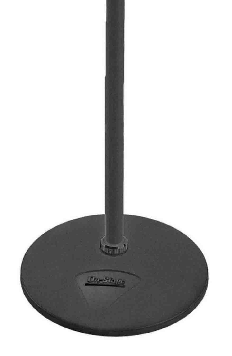 OnStage MS8310 Upper Rocker-Lug Mic Stand with 10 Inch Low-Profile Base - Black - Hollywood DJ