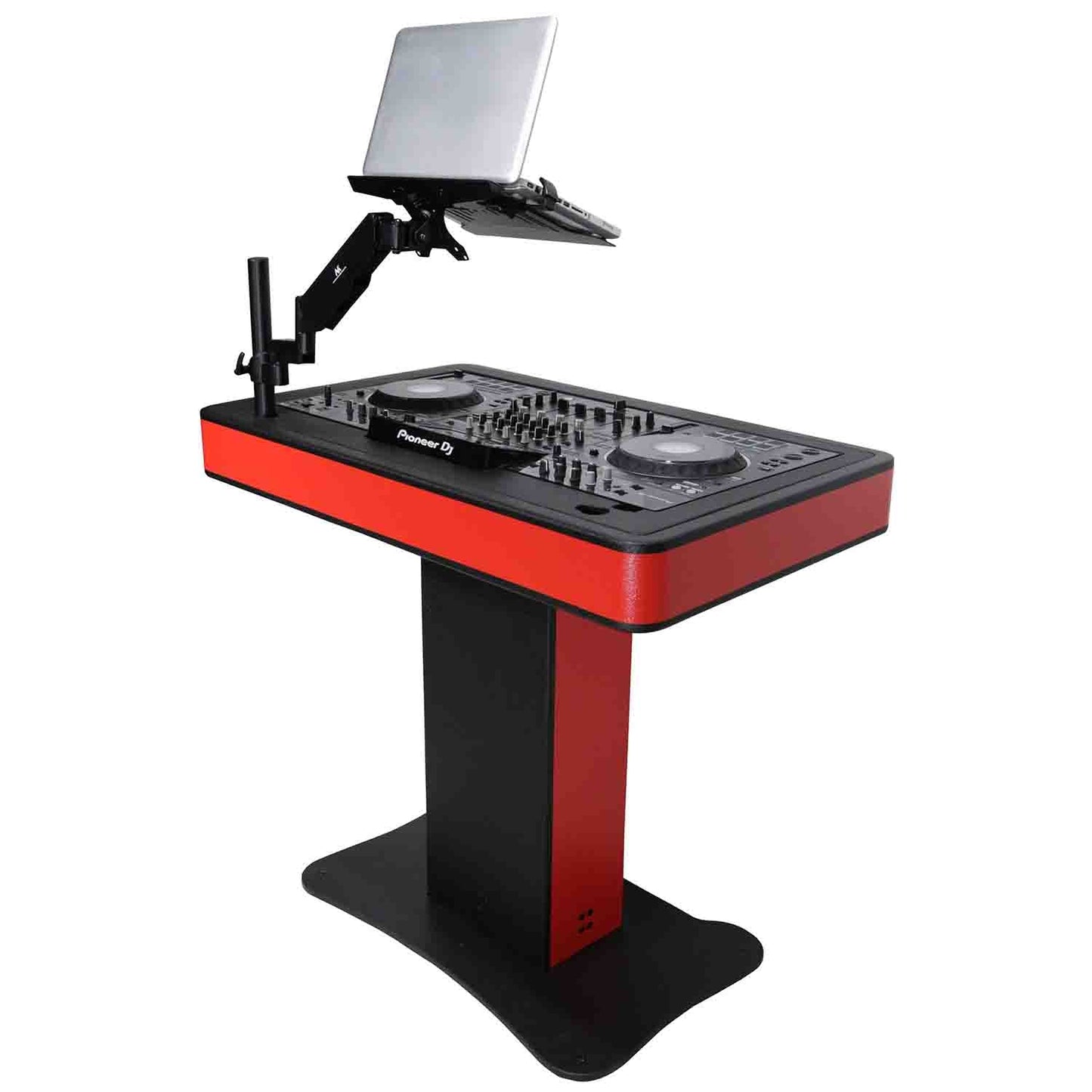 ProX Rev7 Red Control Tower Podium with Case DJ Package - Black - Hollywood DJ
