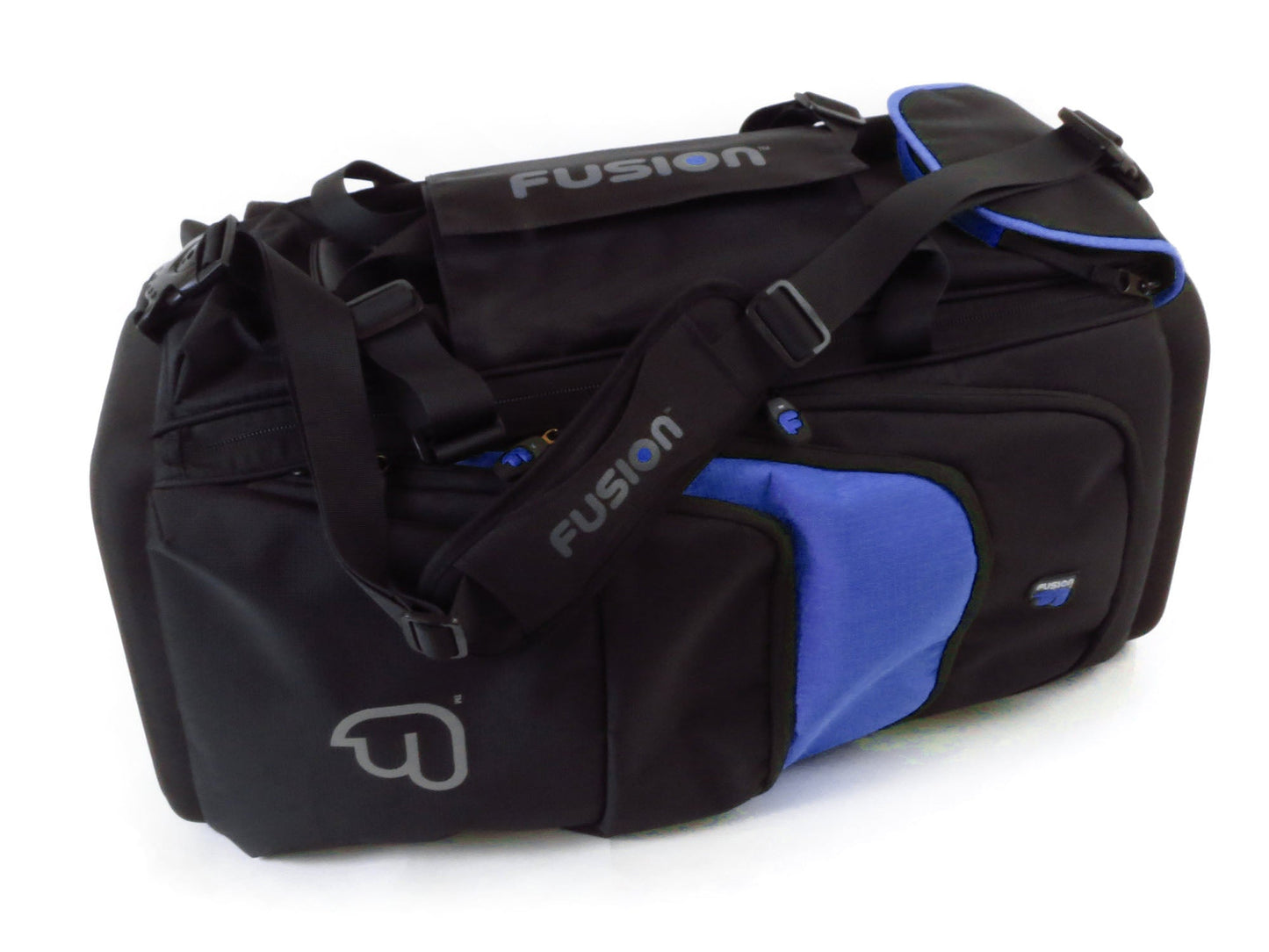 Fusion FB-PB-06-B Premium Series Triple Trumpet Gig Bag (Black/Blue) - Hollywood DJ