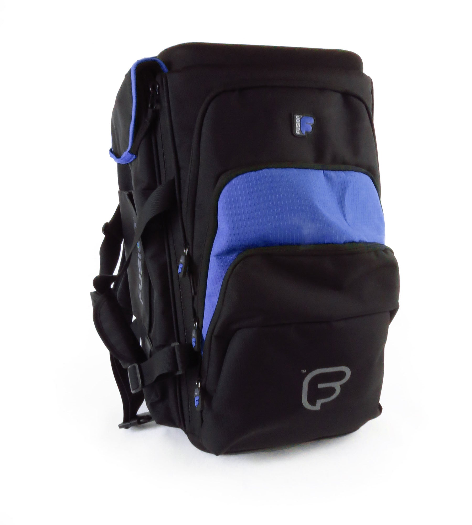 Fusion FB-PB-06-B Premium Series Triple Trumpet Gig Bag (Black/Blue) - Hollywood DJ