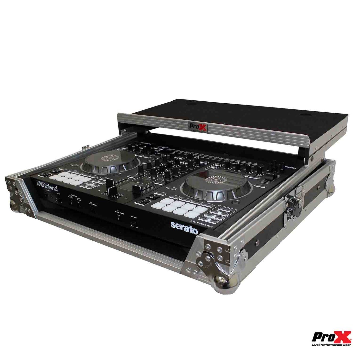 ProX XS-DJ505LT DJ Flight Case for Roland DJ-505 With Sliding Laptop Shelf - Hollywood DJ