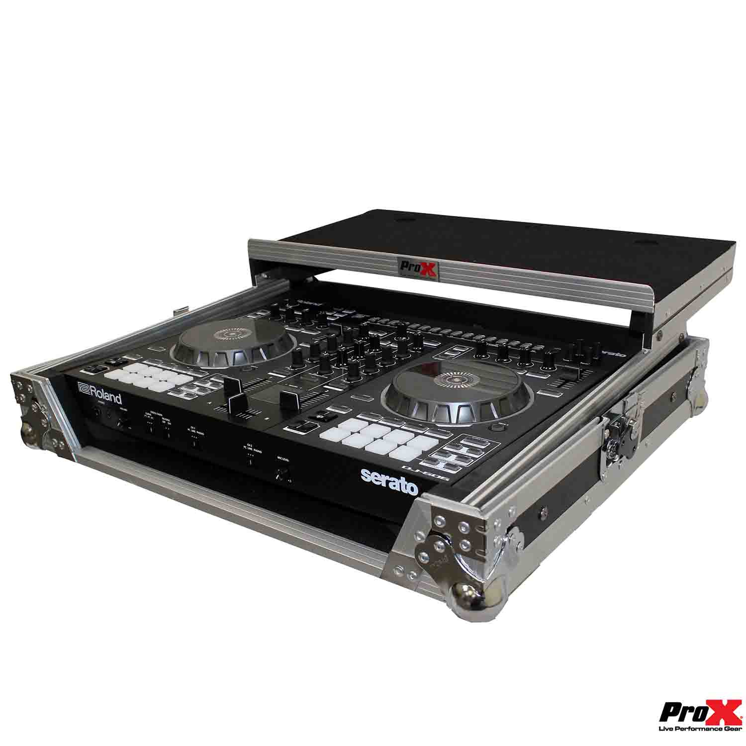 ProX XS-DJ505LT DJ Flight Case for Roland DJ-505 With Sliding Laptop Shelf - Hollywood DJ