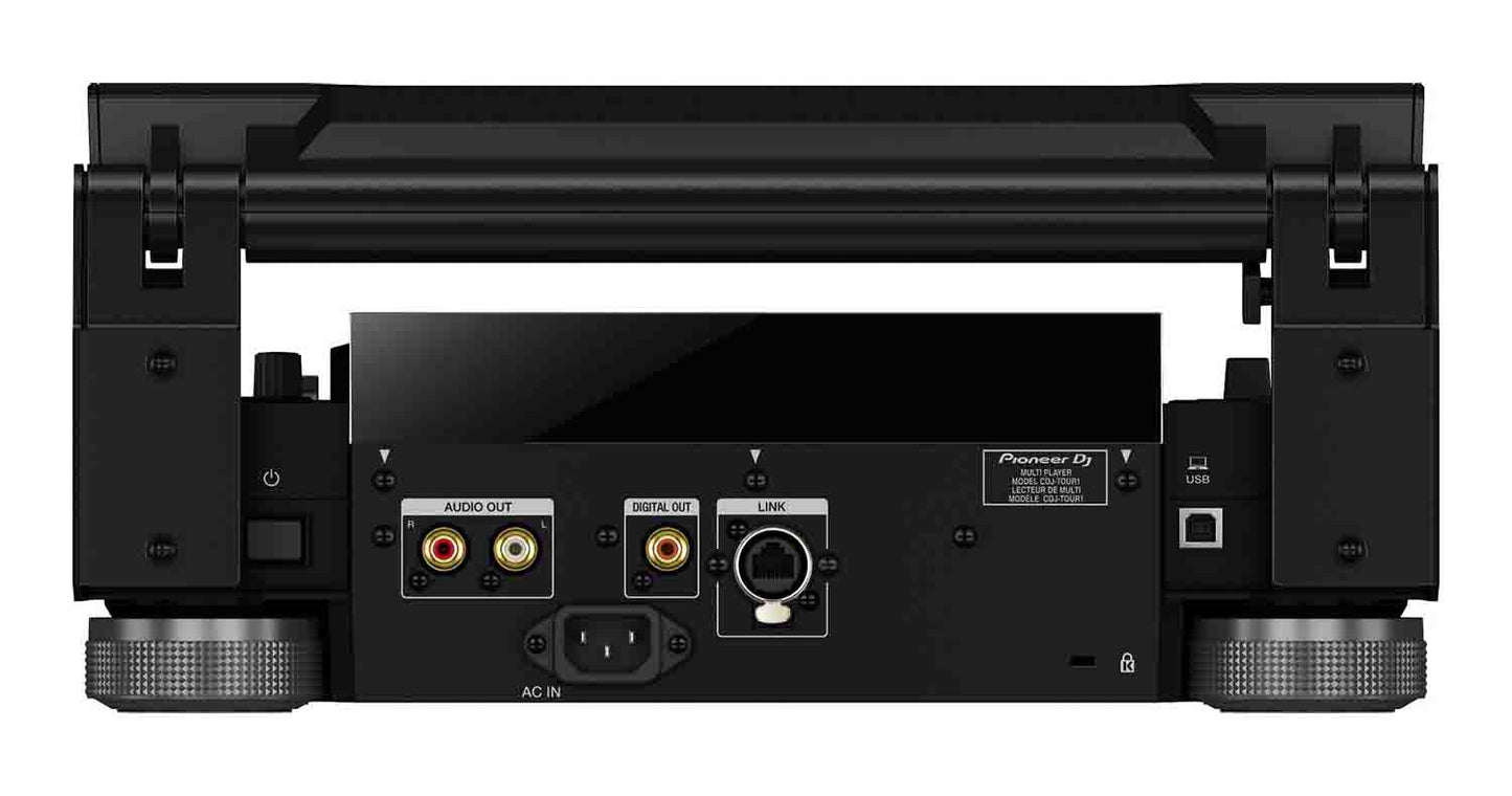 Pioneer DJ DJM-TOUR1 Tour System 4-Channel Digital Mixer with Foldout Touch Screen - Hollywood DJ